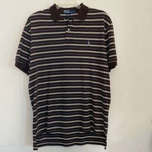 Polo Ralph Lauren Brown Striped Polo Shirt